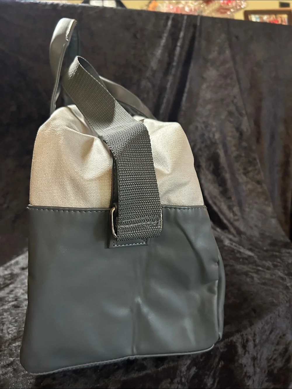 Calvin Klein Two-Tone Gray and Cream Men's Duffel Bag